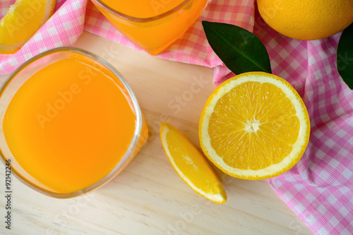 Glass of Freshly squeezed orange juice