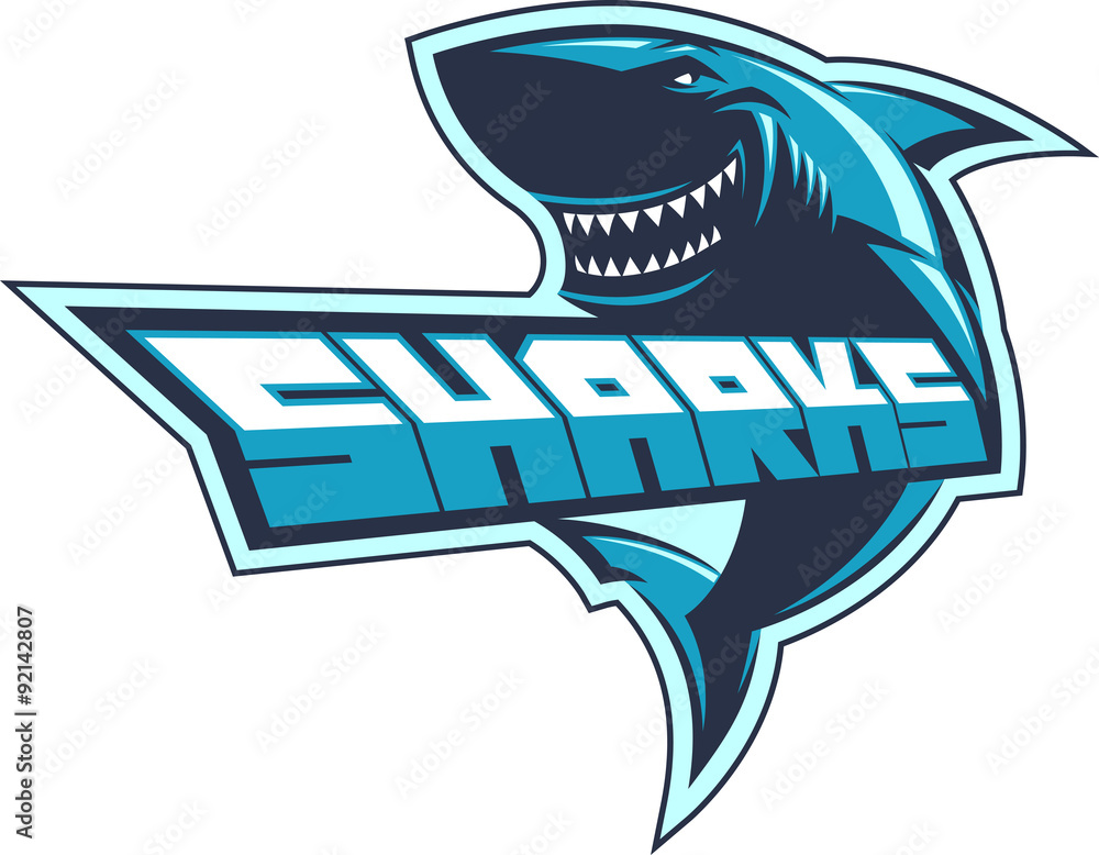 Naklejka premium Sharks logo