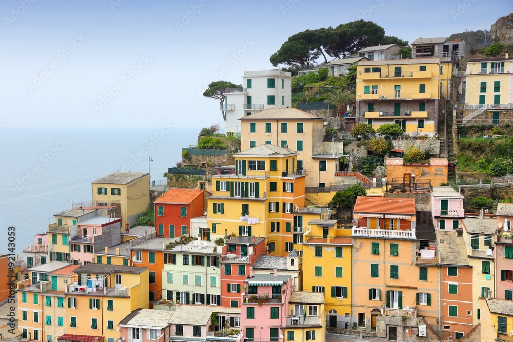 Cinque Terre - Riomaggiore. Italy landmark.