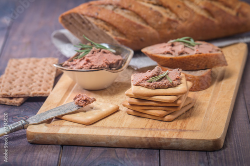 Homemade meat snack  liver pate