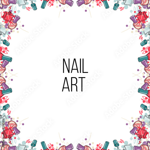 Vector nail lacquer bottles 