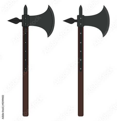 Medieval ax. Color