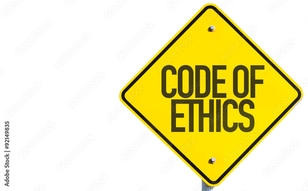 Code of Ethics sign isolated on white background Code of Ethics sign isolated on white background