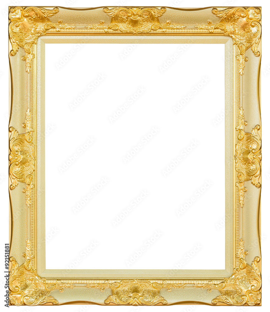 Picture Frame Stand On White Background. Stock Photo, Picture and