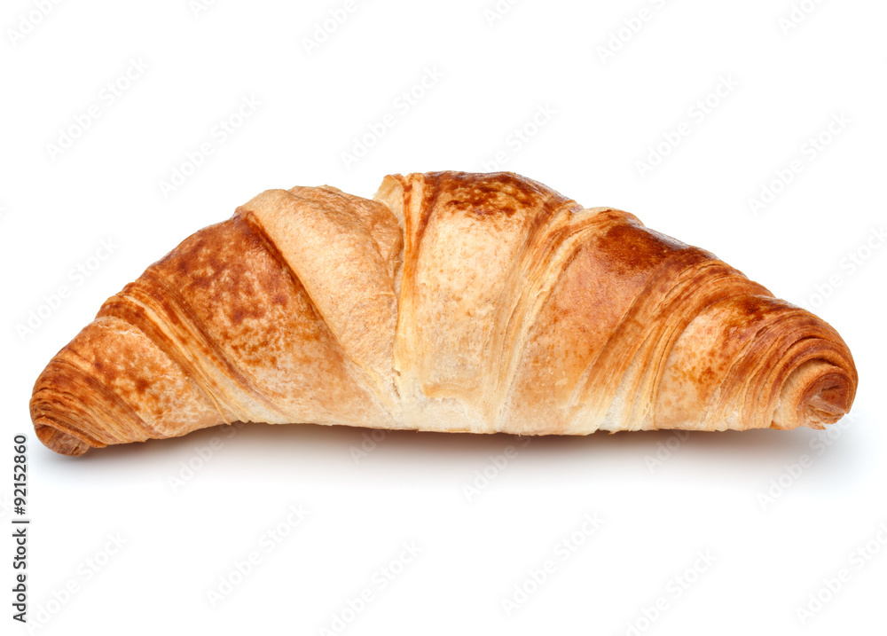 Croissant or crescent roll isolated on white background cutout Croissant or crescent roll isolated on white background cutout