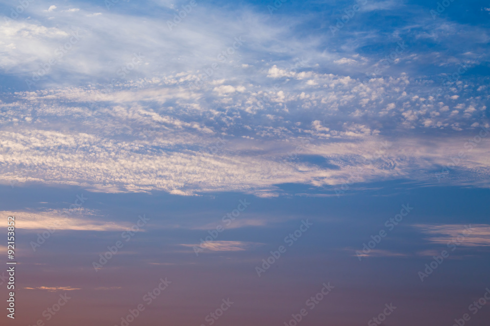 Evening sky with clouds