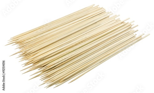 Wallpaper Mural Stack of Bamboo Skewers on White Background Torontodigital.ca