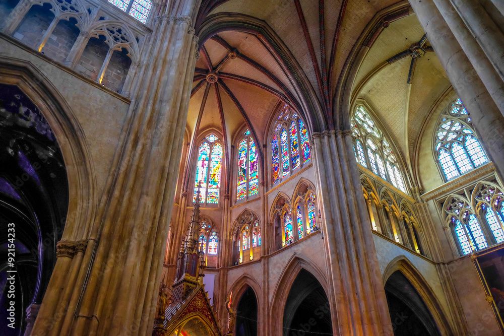 Inside a church, Bayonne, France