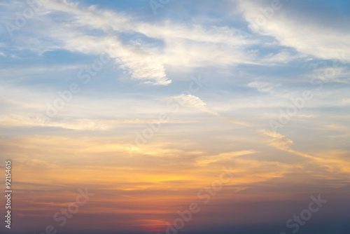 sunset sky and cloud