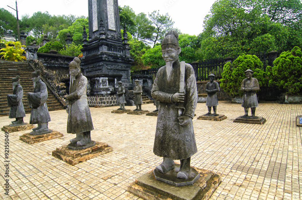 Fototapeta premium Emperors' tombs and gardens in Hue, Vietnam. 