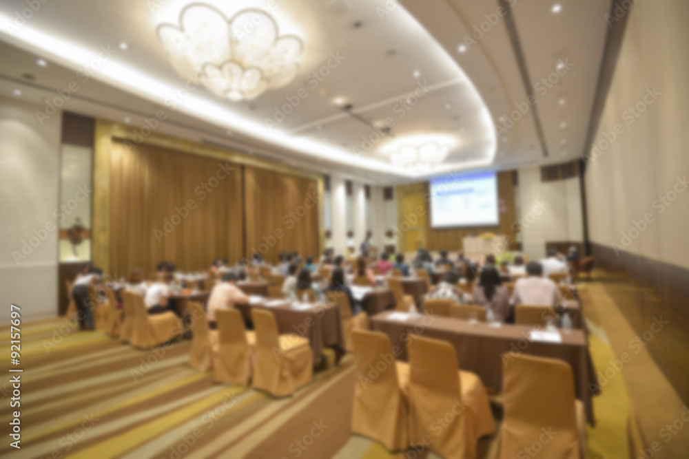 Blurred Abstract background international conference in meeting