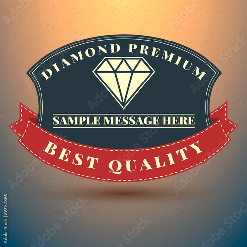 Vintage diamond emblem symbol. Can be used for T-shirts print, l