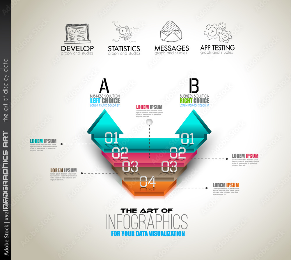 Fototapeta premium Clean Infographic Layout Template for data and information analysis