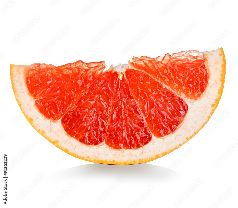 grapefruit slice isolated on white background Stock Photo | Adobe Stock