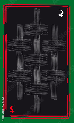 Tarot cards - back design, Grate