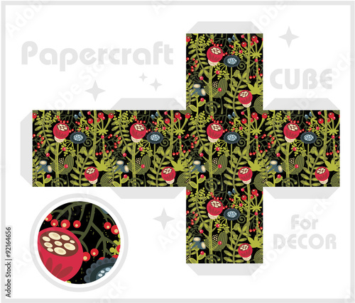 Paper cube for children games and decoration.