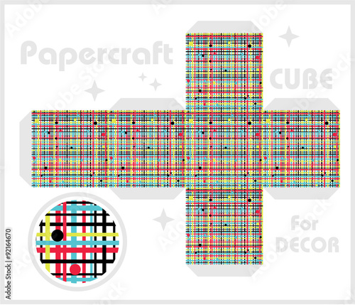 Paper cube for children games and decoration.
