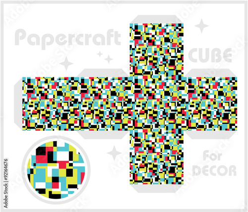 Paper cube for children games and decoration.