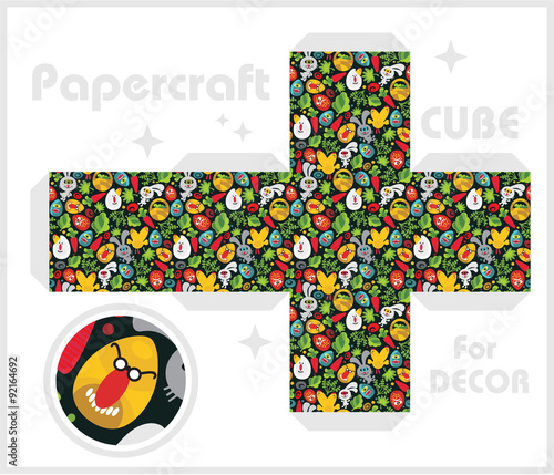Paper cube for children games and decoration.