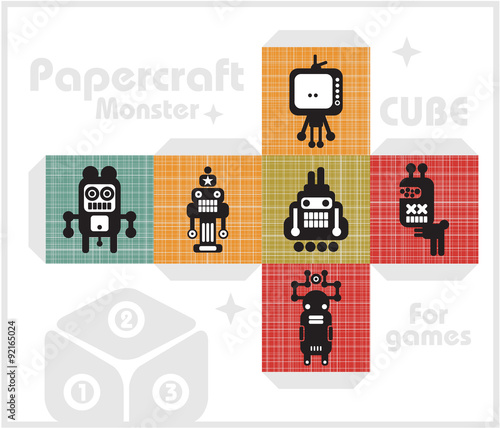 Paper cube for children games and decoration.