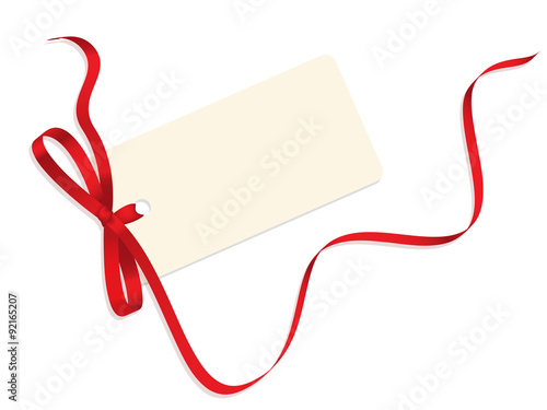 VECTOR CHRISTMAS GIFT CARD WITH RIBBON