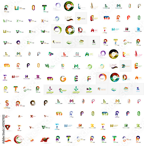 Mega set of letter logos