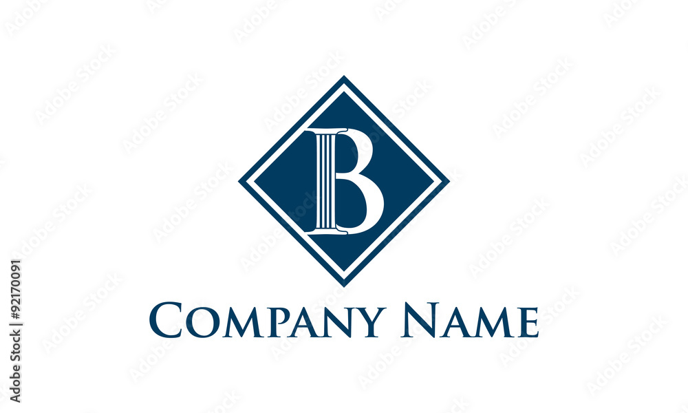 initial letter B with pillar logo design concept initial letter B with pillar logo design concept