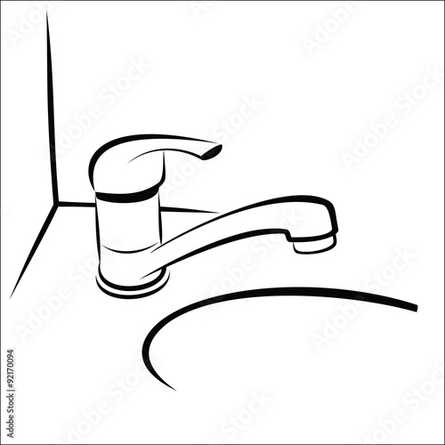 Bathroom taps sketch