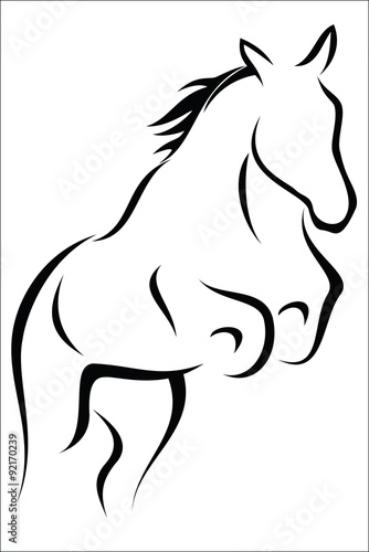 Leaping horse