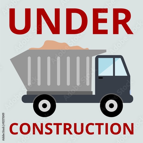 Truck with sand under construction 