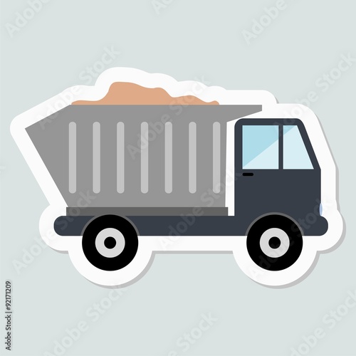 Truck with sand sticker