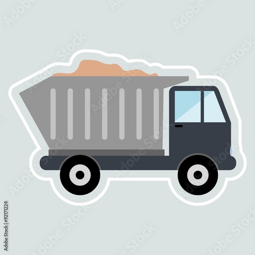 Truck with sand