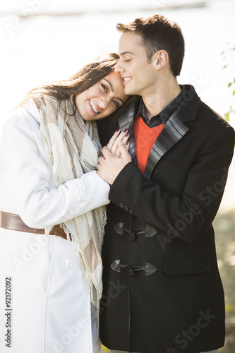 Young couple in the autumn ...