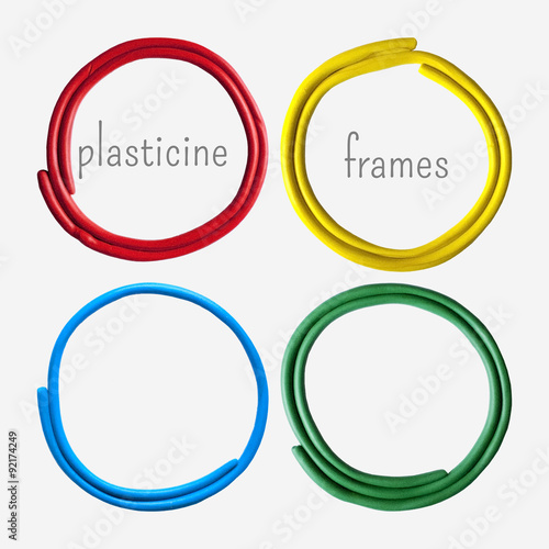 Set of four plasticine frames
