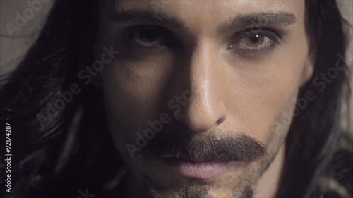 handssome magical pirate close up portrait moustache beautifull eyes 4K