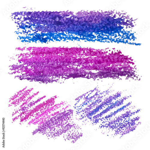 Violet crayons stains