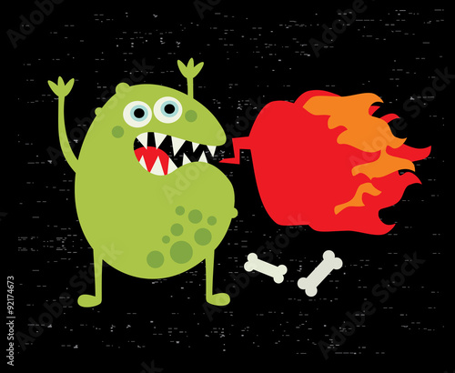 Monster with fire.