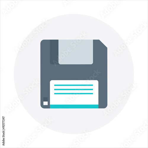 Floppy theme, flat style, colorful, vector icon set for info gra