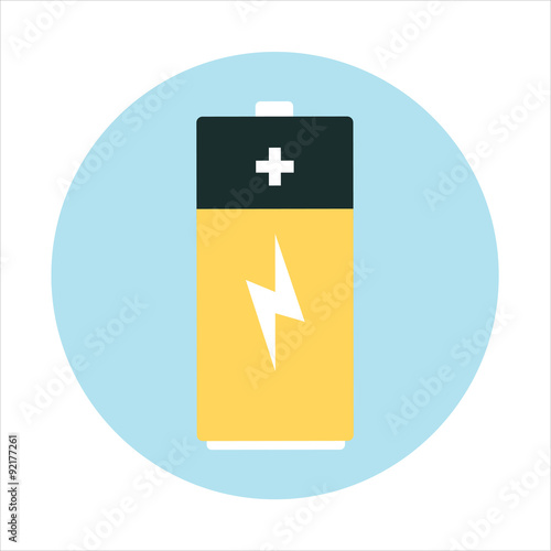 Battery theme, flat style, colorful, vector icon for info graphi
