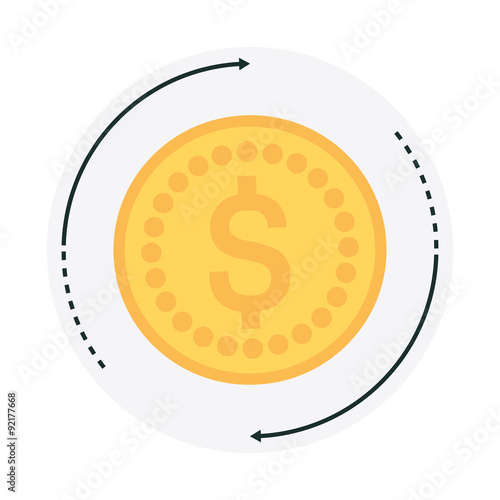 Money management theme, flat style, colorful, vector icon for in