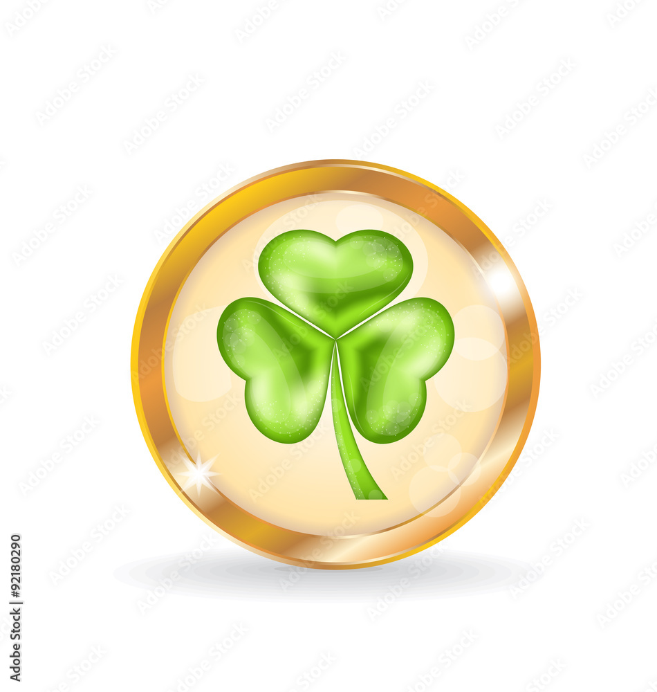 Trefoil icon isolated for Saint Patrick day Trefoil icon isolated for Saint Patrick day