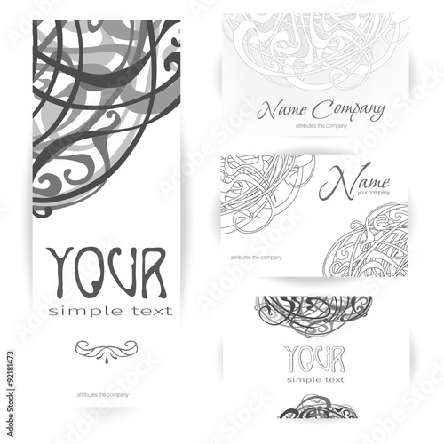 Corporate monochrome Identity vector templates set
