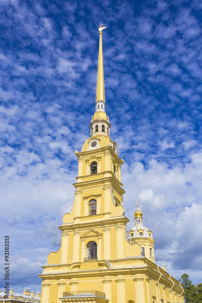 The Peter and Paul cathedral in Peter and Paul fortress.St. Pete The Peter and Paul cathedral in Peter and Paul fortress.St. Pete