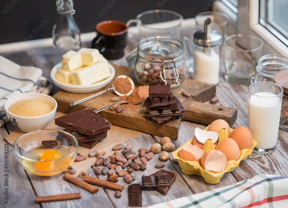 ingredients for the chocolate cake ingredients for the chocolate cake