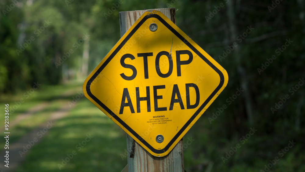 Recreat Stop Ahead Sign