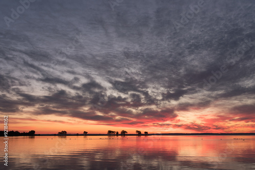 Lake Sunrise and Trees