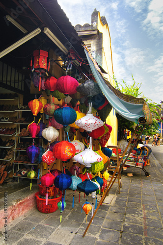 Handcrafted lanterns in ancient town Hoi An, Vietnam photo