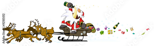 Party Christmas Cartoon, Drunk Driving 