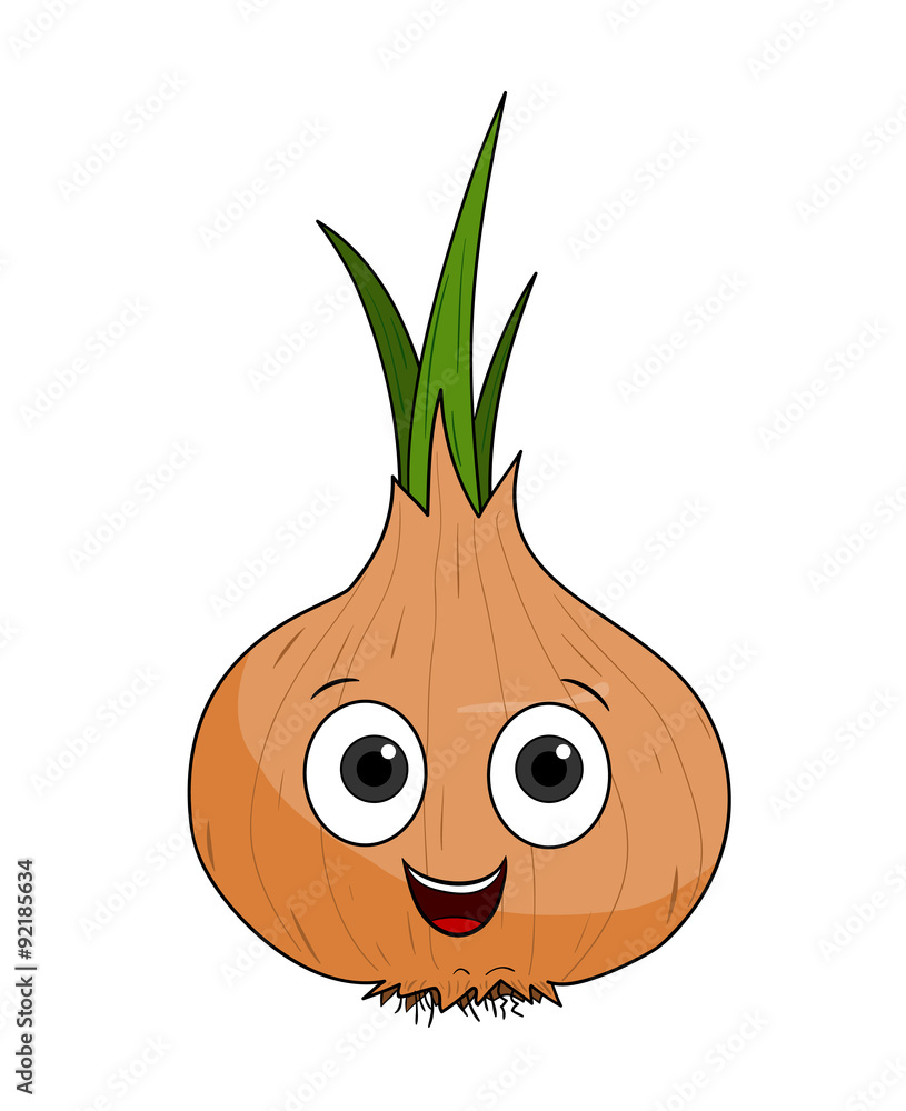 Cartoon Onion, a hand drawn vector illustration of a cartoon onion. Stock  Vector | Adobe Stock
