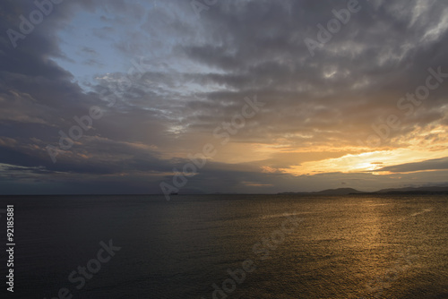 Gorgeous sea sunset .